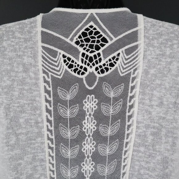 Torrid Cardigan Womens 0 White Boho Ethereal Resort Coastal Crochet Grannycore - Picture 12 of 16